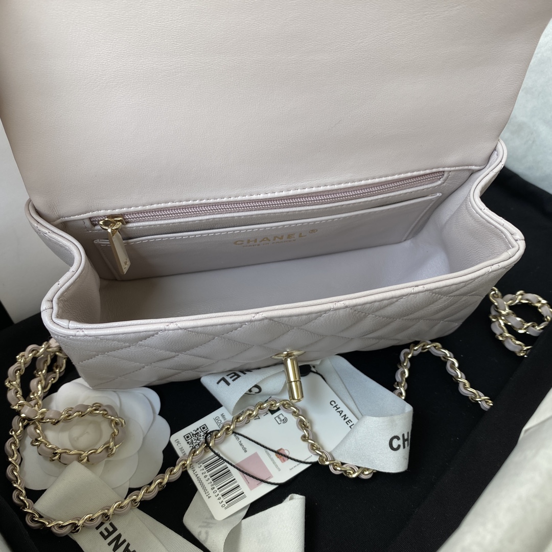 Small Classic Flap Lambskin Handbag Shoulder Bag AS2431 Light Pink